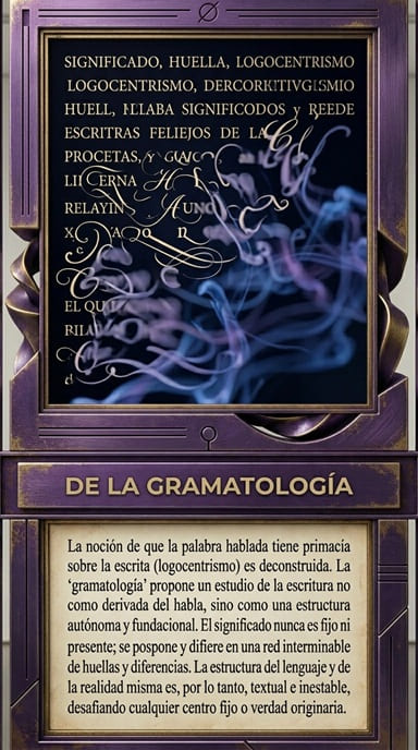 Portada de De la gramatología